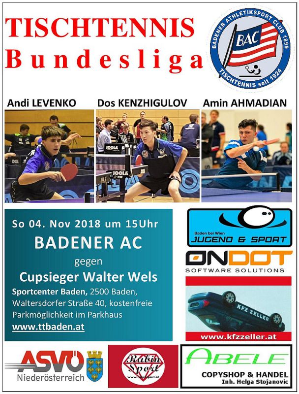 Event-Logo für 1. Tischtennis Bundesliga am 04.11.2018 um 15:00 Uhr in Baden