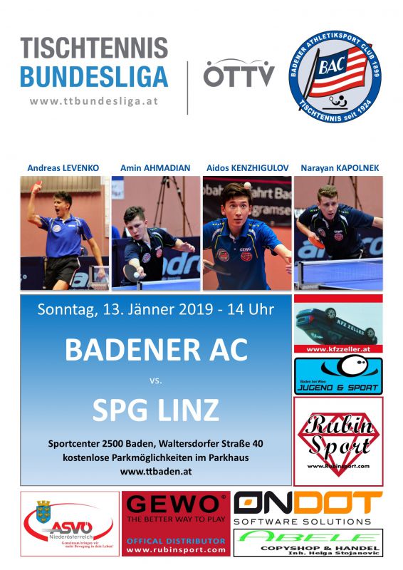 Event-Logo für 1. Tischtennis Bundesliga Herren am 13.01.2019 um 14:00 Uhr in Baden