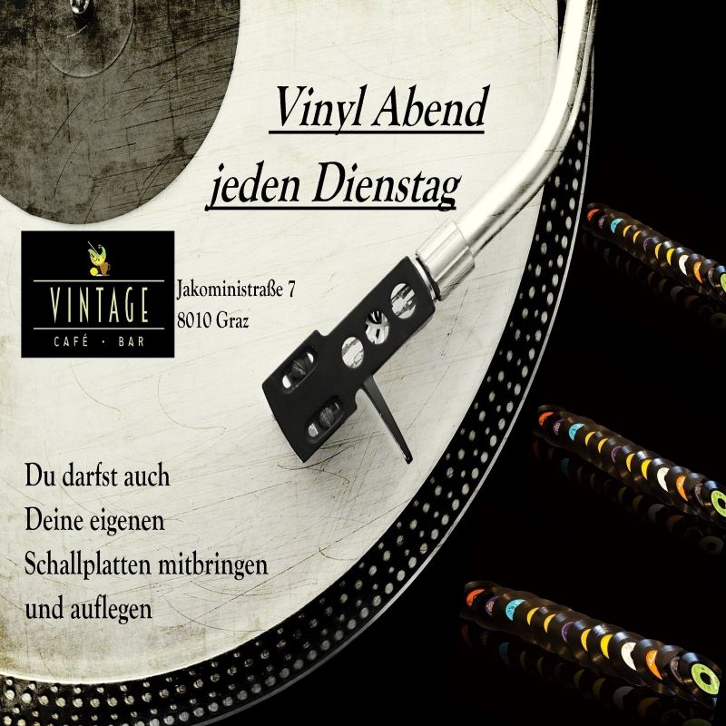 Event-Logo für Vinyl Abend jeden Dienstag am 02.04.2024 um 17:00 Uhr in Graz
