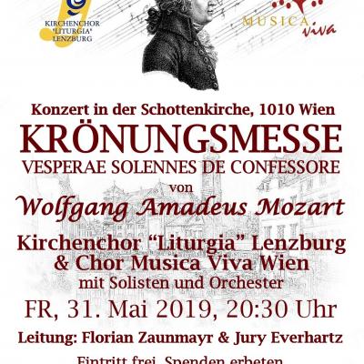 Bild 1 zu W.A.Mozart: Krönungsmesse | Vesper am 31. Mai 2019 um 20:30 Uhr, Schottenkirche Wien (Wien)