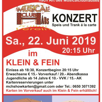 Bild 1 zu MUSICALCLUBHAUS AUSTROPOP KONZERT 2019 am 22. Juni 2019 um 20:15 Uhr, Klein und Fein  (Velm)