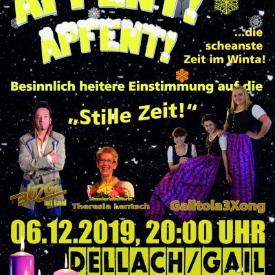 Bild 1 zu "Apfent! Apfent!" am 06. Dezember 2019 um 20:00 Uhr, Kultursaal Dellach/Gail (Dellach)