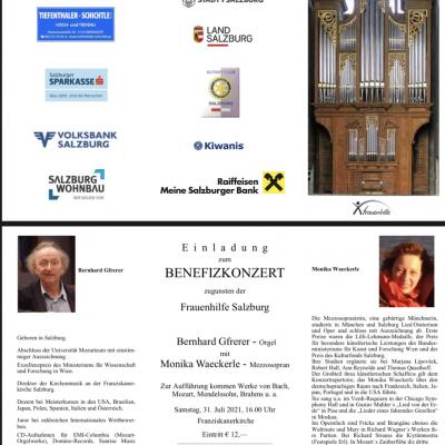 Bild 1 zu Benefizkonzert am 31. Juli 2021 um 16:00 Uhr, Franziskanerkirche (Salzburg)