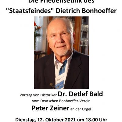 Vortrag "Die Friendensethik Dietrich Bonhoeffers"