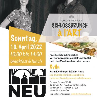 Bild 1 zu Schlossbrunch à l’ART- SVILA am 10. April 2022 um 10:00 Uhr, Gastwirtschaft SchlossNeubruck (Scheibbs)