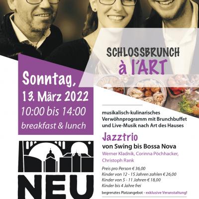 Bild 1 zu Schlossbrunch à l’ART - Jazztrio am  um 10:00 Uhr, Gastwirtschaft SchlossNeubruck (Scheibbs)