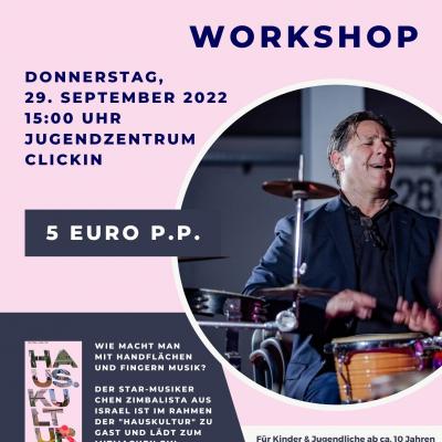 Bild 1 zu Percussion Workshop am 29. September 2022 um 15:00 Uhr, Jugendzentrum ClickIn (Gratwein)