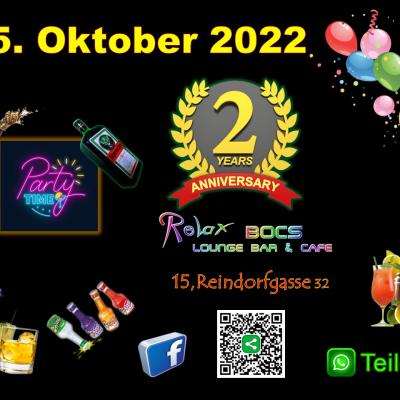 Bild 1 zu 2 Jahres-Jubiläumsparty am 15. Oktober 2022 um 15:00 Uhr, Relax BOCS (Wien)