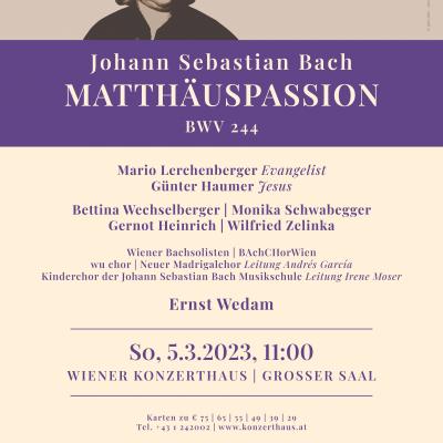 Matthäuspassion. J.S. Bach, BWV 244