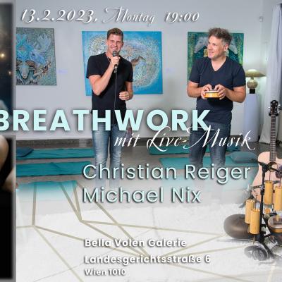 Bild 1 zu Breathwork & Live Musik  am 13. Februar 2023 um 19:00 Uhr, Bella Volen Gallery (Wien )