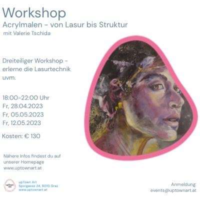 Bild 1 zu Acrylmalen - von Lasur bis Struktur am 28. April 2023 um 18:00 Uhr, UpTown Art Galerie (Graz)