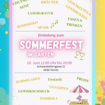Bild 1 zu Sommerfest im Garten am 10. Juni 2023 um 11:00 Uhr, Garten (Ternitz)