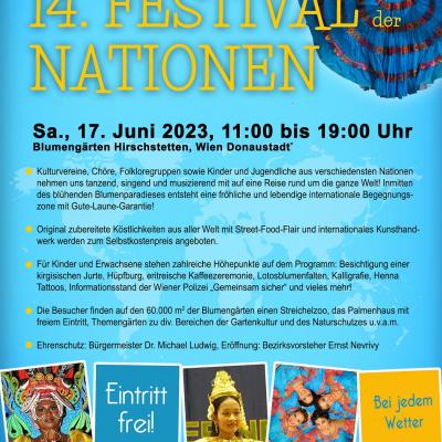 Bild 2 zu Festival der Nationen am 17. Juni 2023 um 11:00 Uhr, Blumengärten Hirschstetten (Wien)