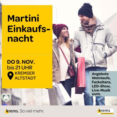 Bild 1 zu Martini Einkaufsnacht am 09. November 2023 um 14:00 Uhr, Kremser Innenstadt (Krems an der Donau)