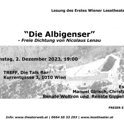 Bild 1 zu Die Albigenser am 02. Dezember 2023 um 19:00 Uhr, TREFF, Die Talkbar (Wien)