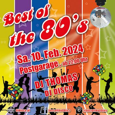 Bild 1 zu Best of the 80s am 10. Februar 2024 um 22:00 Uhr, Postgarage (Graz)