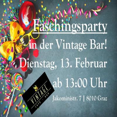 Bild 1 zu Faschingsfieber in der Vintage Bar Graz!  am 13. Februar 2024 um 13:00 Uhr, Vintage Café Bar  (Graz)