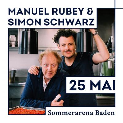 Bild 1 zu Manuel Rubey & Simon Schwarz am 25. Mai 2024 um 19:30 Uhr, Sommerarena Baden (Baden)