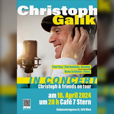 Bild 1 zu Christoph Galik & Friends am 10. April 2024 um 20:00 Uhr, Wohnzimmer im Cafe 7Stern (Wien)