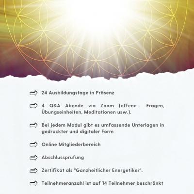 Bild 2 zu Ganzheitliche Energetiker Ausbildung am 30. Mai 2024 um 09:00 Uhr, Saminapark Seminarhaus (Frastanz)