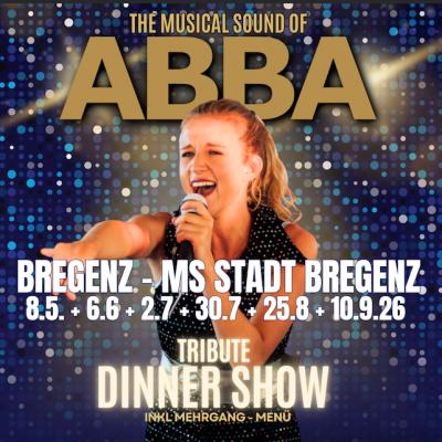 ABBA Tribute Dinner Show auf dem Bodensee - The Musical Sound of ABBA in Bregenz am 02. Juli 2026 um 19:30 Uhr